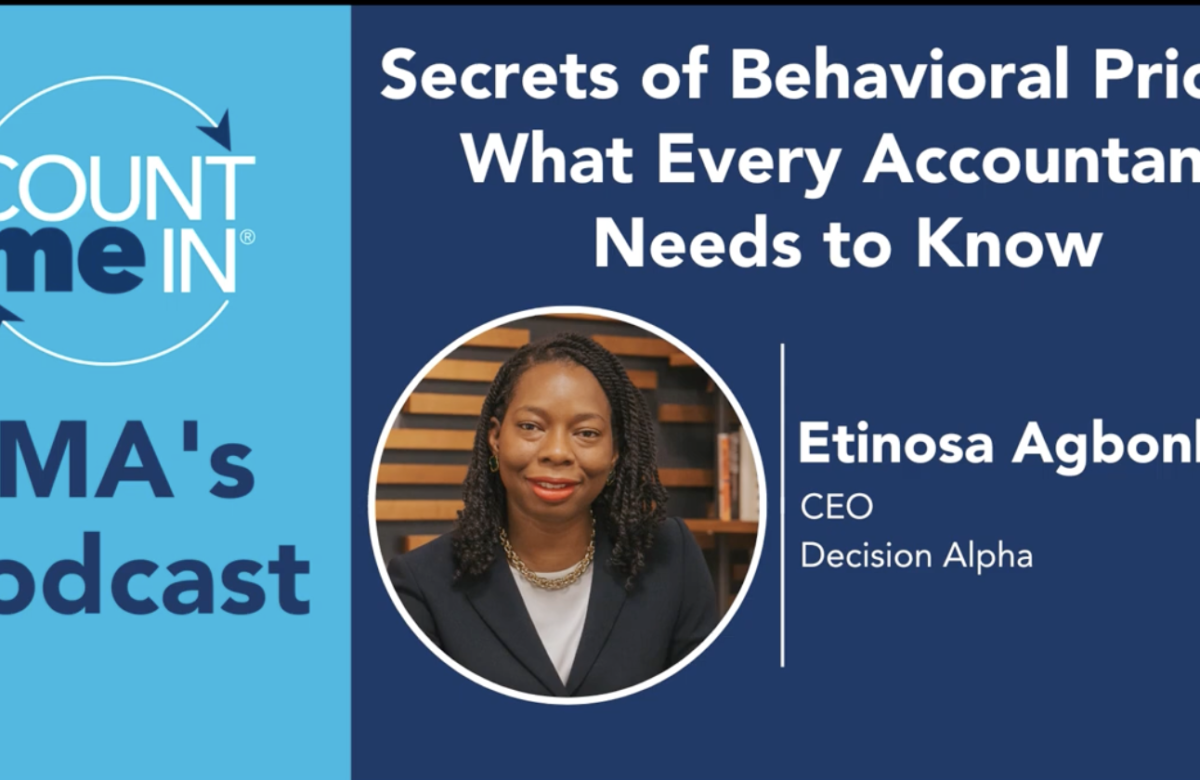 Secrets of Behavioral Pricing: What Every Accountant Needs to Know |  Institute of Management Accountants